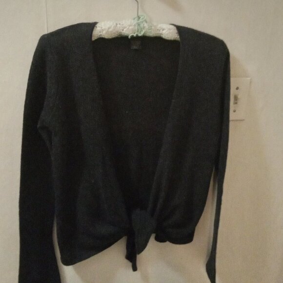 Philosophy Sweaters - Philosophy Dane Lewis Dark Gray cashmere Open Front Wrap Cardigan Sz S
